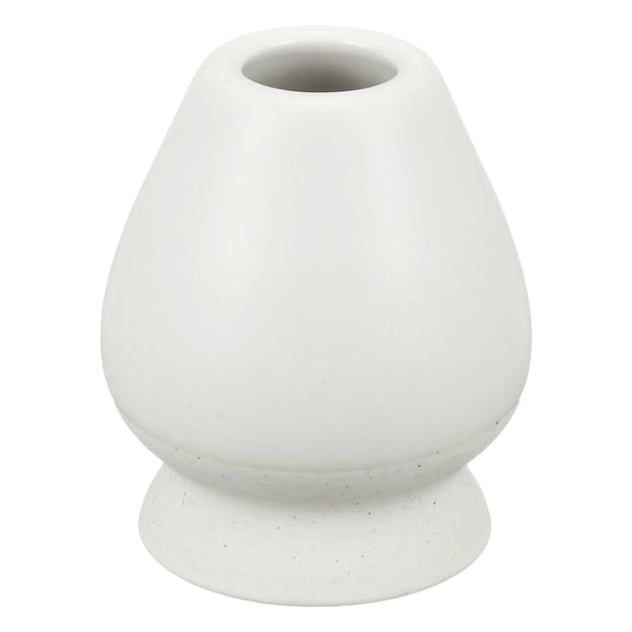 Uxcell Ceramic Chasen Stand 70mm Matcha Whisk Holder Teas Set Whisks Stand Traditional Matcha Tea Chasen Holder Tea Set Accessories for Tea Tasting, Beige/White