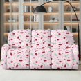 thumbnail image 2 of Xoenoiee Cherry Daisy Leaves Heart Print Recliner Slipcovers 8-Pieces Lazyboy Covers Couch Chair Cover Non Slip Reclining with Storage Pockets Furniture Protector for Living Room, 2 of 7