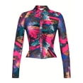 thumbnail image 4 of T-Shirt à Col Imprimé Intégral à Manches Longues Confortable pour Femmes, 4 of 7