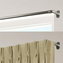 Central Design BOT63-285 0.625 in. Blackout Curtain Rod with 28 to 48 in. Extension, Satin Nickel