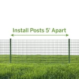 Expert Gardener Powder Coated Steel Fence U Post, Green, 3' - Walmart.com