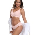 thumbnail image 5 of QYLUX Womens Seamless Bra No Underwire Comfortable Wireless Bralettes Push Up V Neck Bras Full Coverage Everyday Basic Bra, 5 of 11