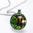 thumbnail image 2 of Saint Patrick's Day Women's Glass Circular Pendant Necklace, 2 of 5