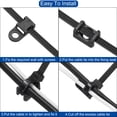 thumbnail image 4 of Uxcell 10Pcs Magnetic Zip Tie Mount Adjustable Cable Tie Holder with 8" Cable Zip Ties,Pale Black, 4 of 6