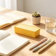 thumbnail image 2 of Beautynvta Pencil Box, Plastic Pencil Case Crayon Box, Portable Pencil Organizer, Plastic Containers with Lid, Stackable Storage Boxes for Stationery, Office Supplies, 7.48"x3.74"x2.36", Yellow, 2 of 6