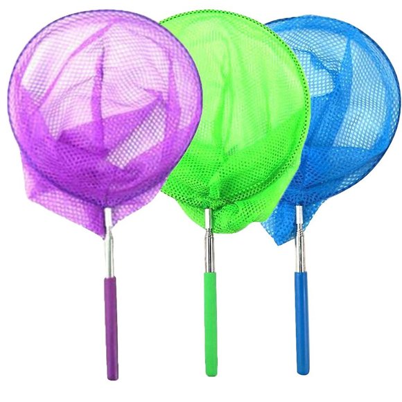 Red de pesca extensible HUOGUO Kids con forma de mariposa e insecto