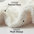 thumbnail image 2 of Sherpa Fleece King Size Blanket - Super Soft & Warm Striped Fleece, Cozy Plush Fluffy Large Bed Blanket All Season Use (Cream, 104x90 Inches), 2 of 14