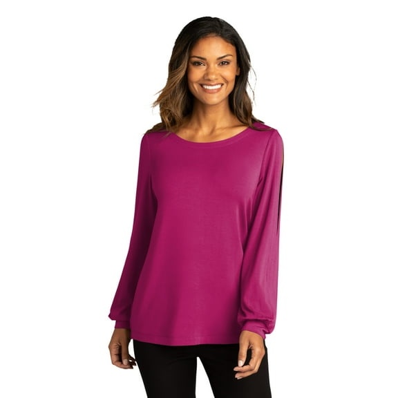 Port Authority Ladies Luxe Knit Jewel Neck Top