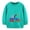 Green, variant on felwors Girls Pullover Sweatshirts Kids Cute Cartoon Printed Crewneck Tops (Blue,5-6 Years)