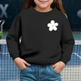 thumbnail image 2 of Gubotare Toddler Sweatshirt Plain Toddler Girl Sweatshirt Crewneck Clothes Outfit for Baby Girls Size 4T (Black,4 Years), 2 of 4