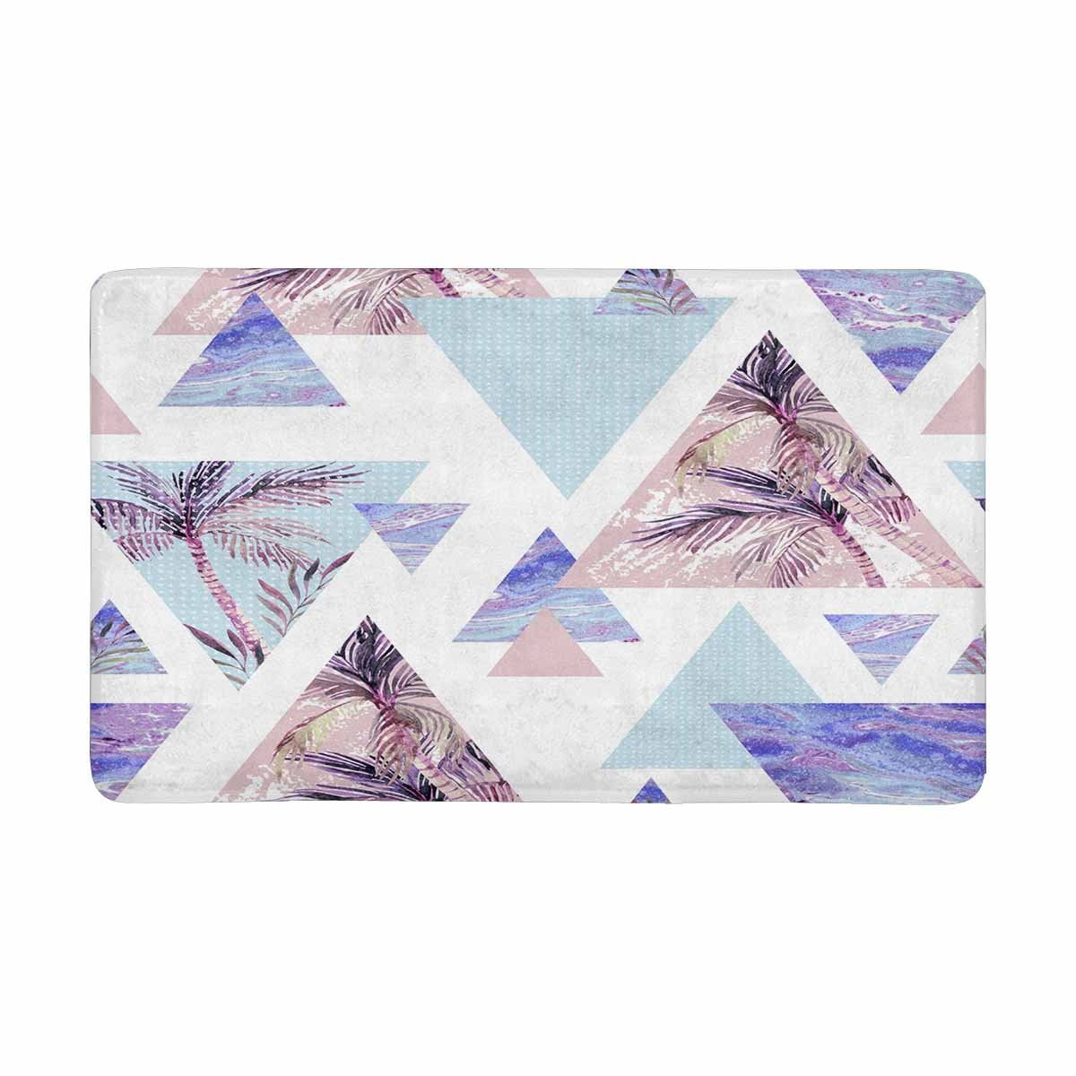 Pop Abstract Summer Triangle With Palm Tree Doormat Indoor Entrance Rug Floor Mats Shoe Scraper Door Mat Non Slip Home Decor 30x18 Inches