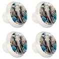 thumbnail image 2 of 4 Pcs Elephant Knobs for Kitchen Cabinet Cupboard Dresser Bookcase Drawer Pulls Handles Round Home Decor, 2 of 8