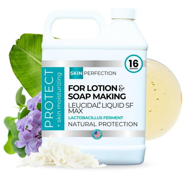 Skin Perfection Leucidal Liquid Sf Max Conservantes naturales para cosméticos Conservante natural alternativo Cuidado de la piel Cosméticos Loción Fabricación Leucidal Liquid SF 16 Oz