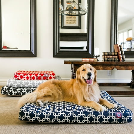 Majestic Pet | Links Shredded Memory Foam Rectangle Pet Bed For Dogs, Removable Cover, Yellow, Small