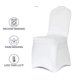thumbnail image 4 of Paquete de 8 fundas elásticas para sillas de spandex, color blanco, fundas elásticas universales para sillas para bodas, fiestas, banquetes y comedores (8 unidades blancas), 4 of 4