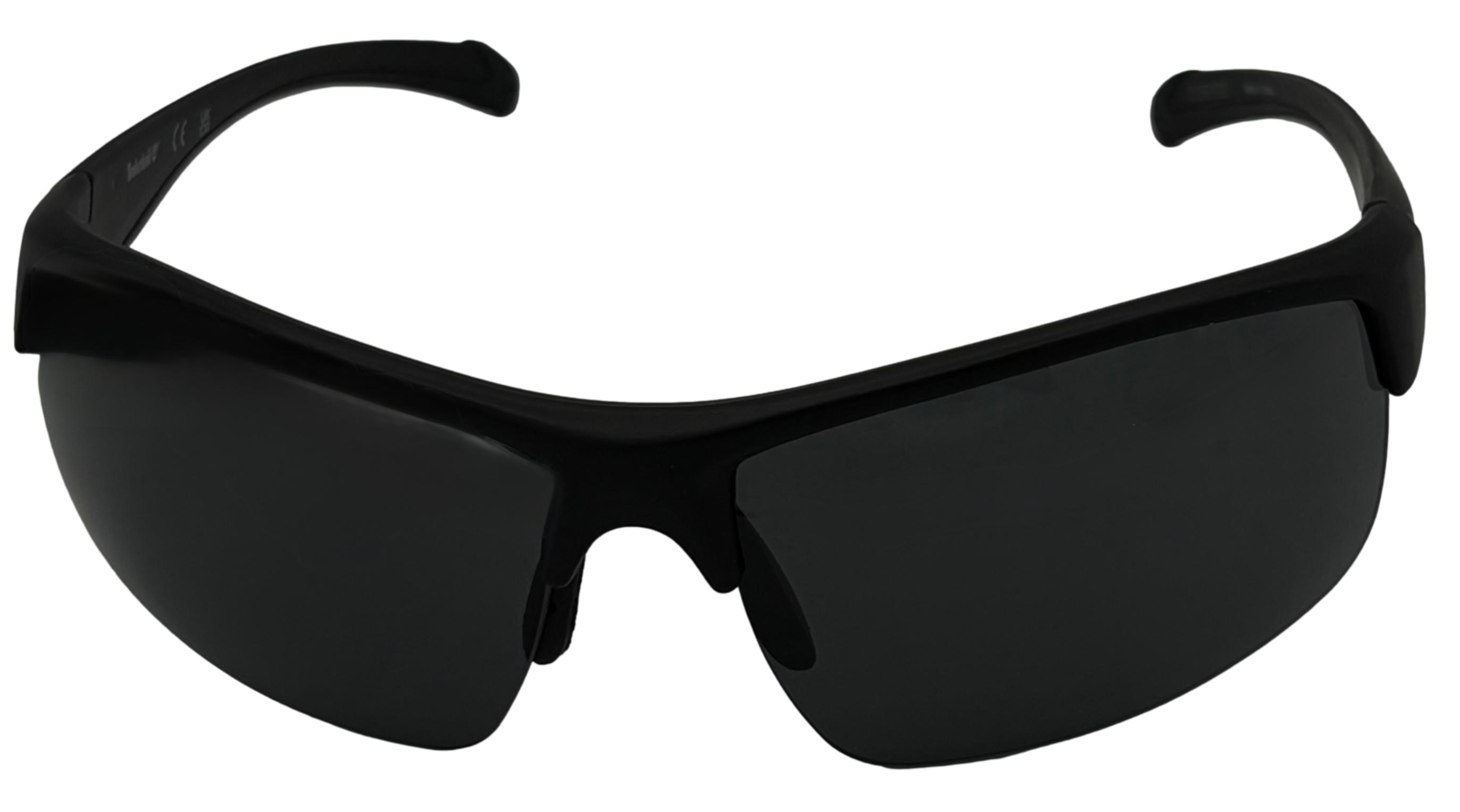 Timberland Men's Rectangle Rimless Wrap Plastic Sunglasses, Matte Black