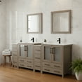 thumbnail image 3 of Vanity Art 84" Double Sink Freestanding Bathroom Vanity Set with Ceramic Top and Mirror, 3 of 7