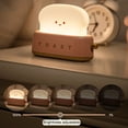 thumbnail image 3 of Luz pequeña recargable con pan tostado sonriente Linda forma de tostadora Decoración de la habitación Luz nocturna MFZFUKR BST3012569-2, 3 of 7