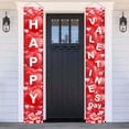 thumbnail image 5 of Lumumanber Happy Valentines Day Banner Red Heart Hanging Welcome Sign Valentines Day Door Decorations Love Heart Romantic Decoration Banner for Indoor Outdoor, 5 of 7