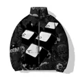 thumbnail image 4 of Chaqueta de invierno para hombre, chaqueta de algodón con estampado de monstruo de un solo ojo y teclado, abrigo de algodón de moda, ropa de calle Harajuku para hombre, 4 of 5