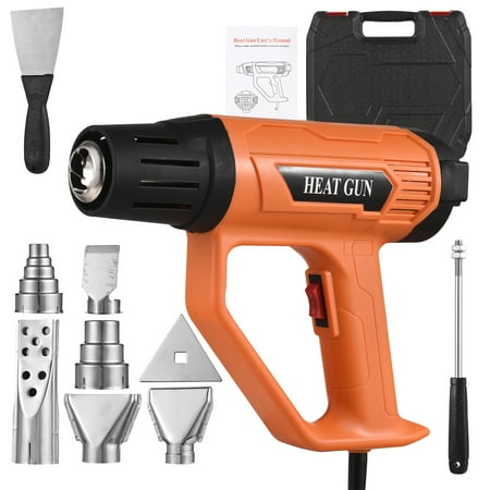 

OWSOO 2000W Heat Kit Industrial Hot Air Fast Heating LCD Digital -controlled Portable Handheld Heat Blower Electric Adjustable 50~650℃ Heat Tool with 6 Nozzles for Heat Shrinkage Drying Paint