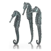 biOrb Aquarium Décor Seahorse Set of 3 - Ceramic, Metallic Black