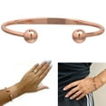 thumbnail image 5 of BYHONG Copper Bangle Copper Bracelet Adjustable Open Bracelet Ring for Women Men Bracelets for Women Trendy Rose Gold One Size, 5 of 6