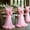 粉色, variant on Pack of 6 Elegant Translucent Tulle Chair Covers - 118.1"x29.5" Soft Polyester for Weddings and Events