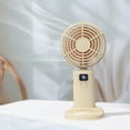 thumbnail image 1 of LutIedan Portable Handheld Fan with Phone Holder Foldable 90° Adjustable Desk Fan Digital Display USB-C Rechargeable Portable Fan for Indoor Outdoor Use, 1 of 5