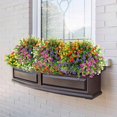 thumbnail image 5 of 20 Bundles Artificial Flowers Outdoor UV Resistant Fake Flowers Faux Plastic Greenery Shrubs Plants for Garden Porch Window Box Hanging Decor , 5 Colors, 5 of 14