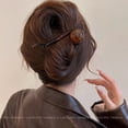 thumbnail image 3 of Women's high-end rose blossom twist clip, new style, back of the head straight clip, grab clip, versatile hair clip and hair accessory (2 pieces), 3 of 4