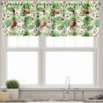 thumbnail image 3 of Ambesonne Rowan Valance & Curtain, Green Leaves Wild Fruits, 55"x45", Apple Green Fern Green, 3 of 6