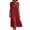 Wine, variant on QUNYINEY Midi Summer Sundresses for Women White Sleeveless Cotton Linen A Line Dress Loose Fit Flowy Casual Ruffle Crew Neck Dresses