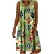thumbnail image 1 of Vestido HUOGUO para mujer, casual, de encaje, cuello en O, estampado retro, 1 of 5