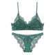 thumbnail image 2 of Ropa interior de mujer, ropa interior sexy de encaje sin aro de acero, copa triangular de algodón fino, hermosa espalda, pecho grande, conjunto de sujetador pequeño, 2 of 6