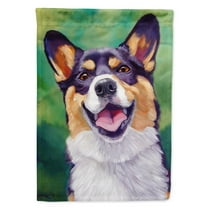 Carolines Treasures 7364GF Tricolor Pembroke Corgi Garden Flag Garden Size multicolor