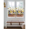 thumbnail image 2 of Sunflowers Farm Animals 2 Panel Kitchen Curtains for Small Windows, Vintage Wooden Animals Bathroom Tier Curtain, Short Window Treatment for Bedroom/Living Room 55"x24", 2 of 6