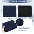 thumbnail image 5 of KOITHOT 3 Pcs Winter Beanie Hat with Ear Flaps Knitted Neck Warmer Touchscreen Gloves Set for Men Navy Blue, 5 of 6