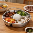 thumbnail image 5 of 5-Compartment Divided Stainless Serving Tray - Food-Grade 304 Meal Prep Platter for & Adults, Rust-Resistant & Dishwasher Safe, Ideal for Side Dishes, Condiments, and Snacks A, 5 of 7