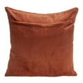 thumbnail image 2 of Quilted Velvet Burnt Orange Square Throw Pillow, 2 of 3