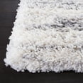 thumbnail image 4 of SAFAVIEH Fontana Shag Danny Abstract Plush Area Rug, Ivory/Grey, 6'7" x 9', 4 of 9