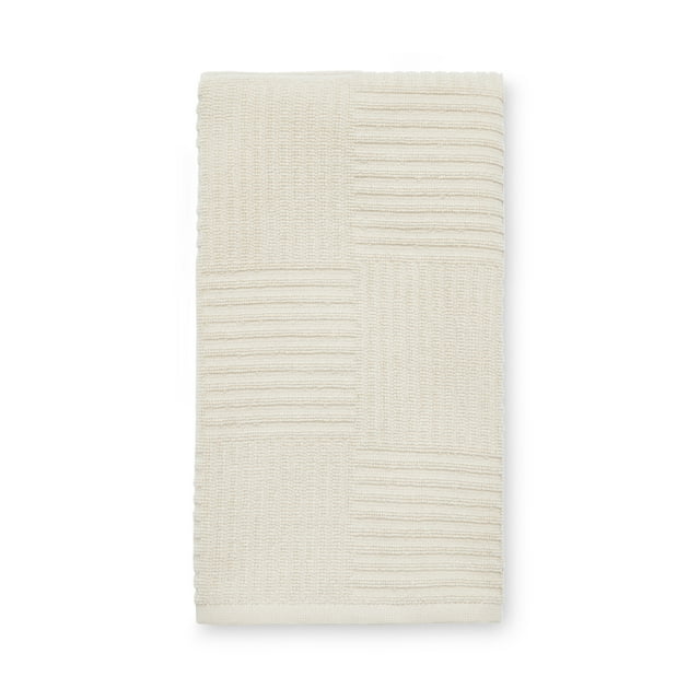 Mainstays SQ Rib Weave Kitchen Towels, 15"x25", Tan