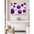 thumbnail image 6 of Purple Geometric Wall Art for Living Room, Canvas Picture Wall Decor for Bathroom Bedroom, Gold White Hexagon Modern Painting Artwork for Office Kitchen Hallway Dining Room Home Decorations 20"x24", 6 of 8