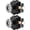 Black, variant on Octagonal Crystal Door Knobs 5 Pack, Interior Privacy Door Handle for Bed/Bathroom with Pin Lock Inside, Black Vintage Rosette Door Knob with Heavy Duty Genuine Glass