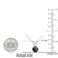 thumbnail image 4 of Dazzlingrock Collection Round Black Diamond Solitaire Style Pendant for Women with 18 Inch Silver Chain (3.00 ctw, Color Black, Clarity Opaque) in 10K White Gold, 4 of 5
