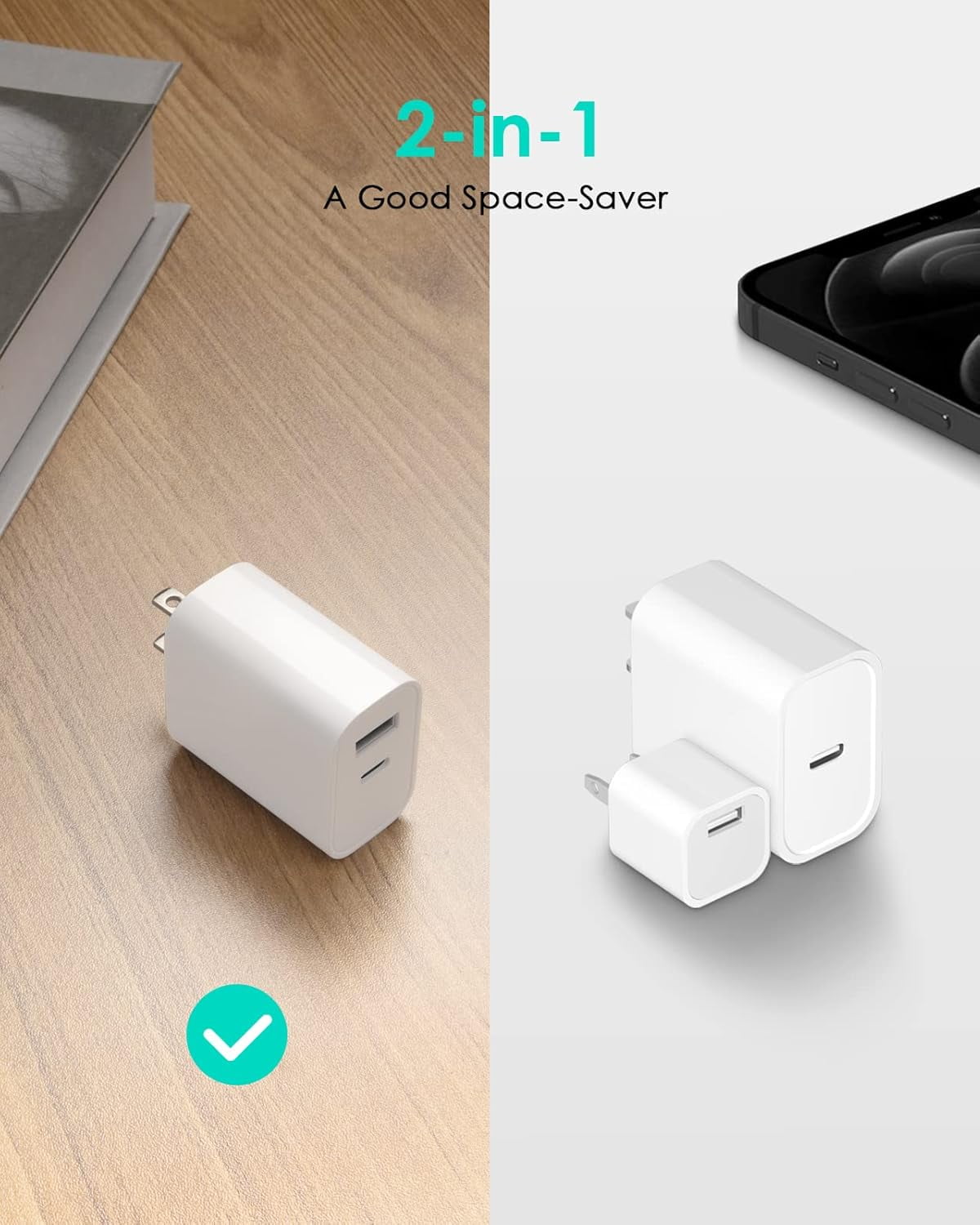 for iPhone 16 Fast Charger, 20W USB C and Usb A Charger for ipad Charger Block with 10ft Type C  Cord for iPhone16/15/Plus/Pro/Max,For ipad 13/12.9/11/10.9/Air 6/5/4/Mini 6th 8.3 Inch,for Samsung