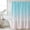 Aqua, variant on Aqua Blue Ombre Ocean Waves Small Stall Shower Curtain, Waterproof Shower Curtains for Bathroom, Summer Sea Coastal Washable Fabric Cloth Bath Curtain for Bathtub Decoration with Hooks 36x72 Inches