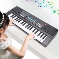 thumbnail image 4 of Piano electrónico portátil con teclado multifuncional y micrófono, juguete musical para bebés 430A1, versión en inglés (37 teclas), 4 of 12