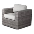 thumbnail image 1 of Living Source International Chaise de Patio Moderne en Osier avec Coussin Gris/toile, 1 of 3