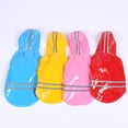 thumbnail image 4 of Impermeable para cachorros con capucha, chaqueta impermeable de PU, impermeable reflectante para perros y gatos, ropa (azul), 4 of 5